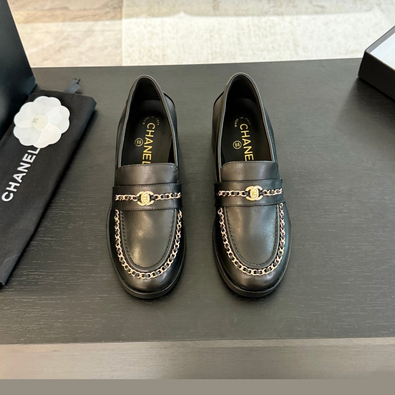 Ch*el leather shoes